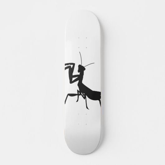 Mantis in silhouet - Kies achtergrondkleur Skateboard (Voorkant)