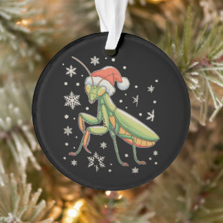 Mantis Kerstmuts Sneeuwvlokken Kerstmis Xmas Sneeu Ornament