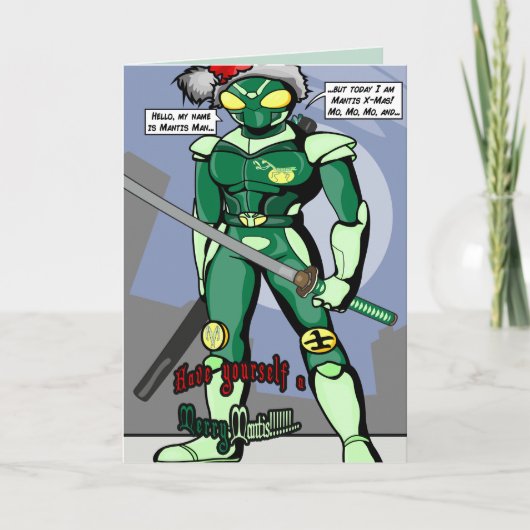 Mantis Man - Carte Merry Mantis (Devant)