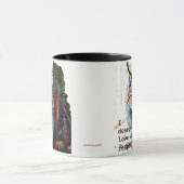 Mantra amour-propre avec lynx artistique Mug (Centre)