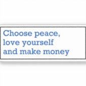 Mantra for living a beautiful life sticker (Voorkant)