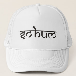 Mantra SO HUM - vlakke zwart-witte contour Trucker Pet