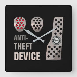 MANUAL antidiefstal Vierkante Klok