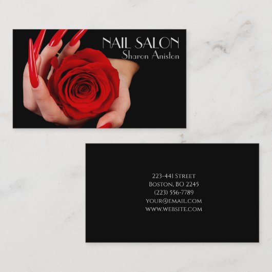 Manucures élégantes Clelsalon Carte de visite (Devant / Derrière)