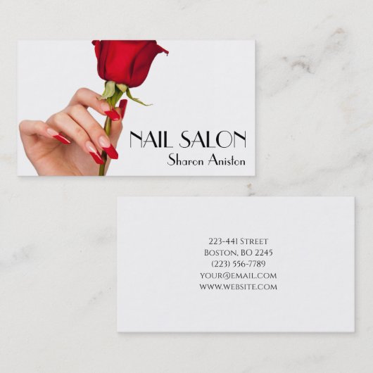 Manucures élégantes Clelsalon Carte de visite (Devant / Derrière)