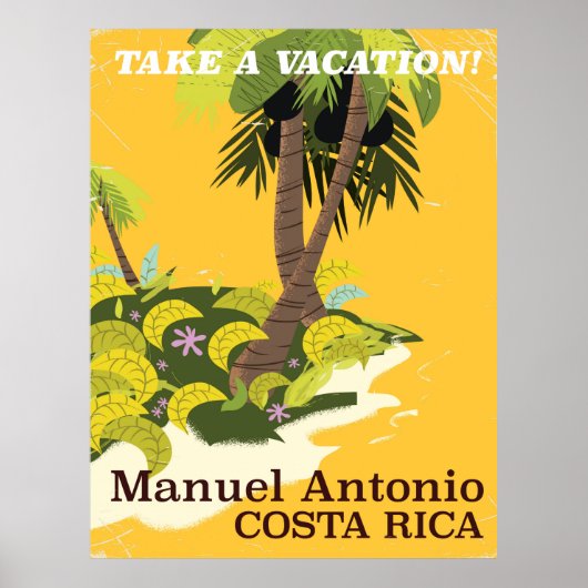 Manuel Antonio, Costa Rica affiche de voyage vinta (Devant)