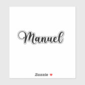 Manuel Name - Handgeschreven kalligrafie Sticker (Vel)
