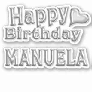 Manuela Happy Birthday Autocollants