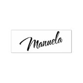 Manuela Name in Decorative Cursive Font Rubberstempel (Afrduk)