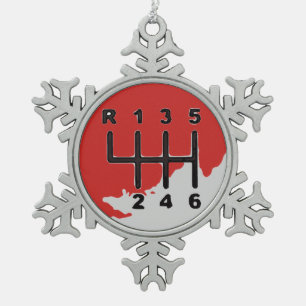 MANUELE VERZENDING - KLEUREN TIN SNEEUWVLOK ORNAMENT