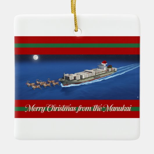 Manukai Kerstversiering 2025 Keramisch Ornament (Voorkant)