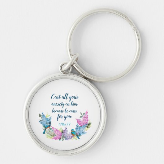 Manuscript 1 Peter 5:7 Sleutelhanger (Voorkant)