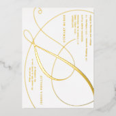 Manuscript ampersand fotokalligrafie bruiloft folie uitnodiging (Voorkant)