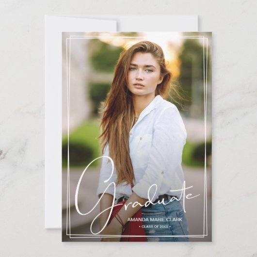 Manuscript bekleding 2 het Afstuderen van de Foto Aankondiging (Voorkant)