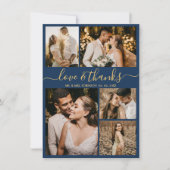 Manuscript bij Liefde en Bedankt Navy Foto Collage (Voorkant)