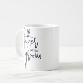 Manuscript Black vader van de bruidbruidskoffee Koffiemok (Voorkant links)