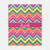 Manuscript Bright Colorful Chevron Pattern Fleece Deken (Voorkant)