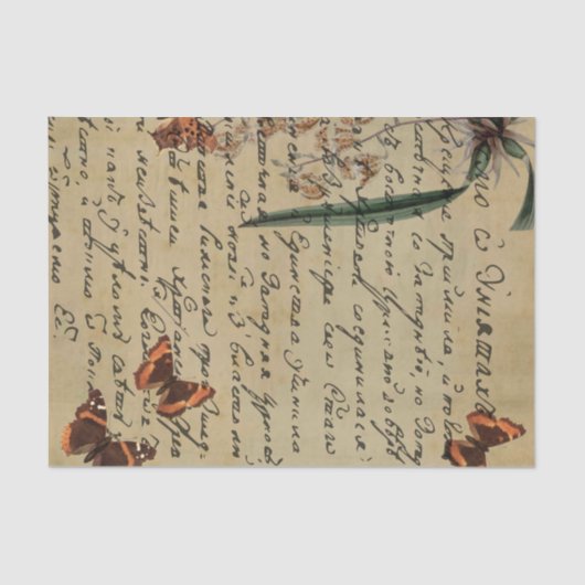 Manuscript Butterfly  Ontvlekpapier Tissuepapier (Voorkant)
