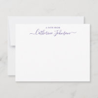 Manuscript Calligrafie A nota van Paarse Violet Pl