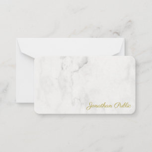 Manuscript Elegant White Marble Sjabloon Gold Text