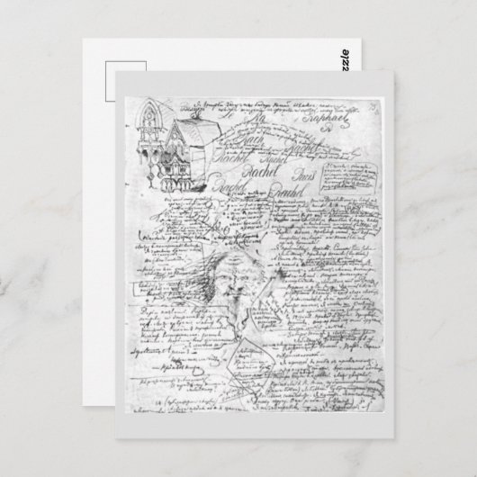Manuscript for Fyodor Dostoyevsky's novel Demons Briefkaart (Voorkant / Achterkant)