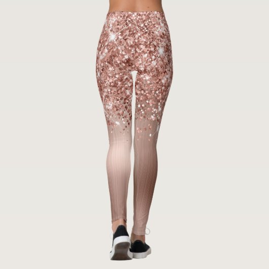 Manuscript Glittery Roos Gold Glam Brush Leggings (Achterkant)