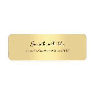 Manuscript Gold Modern Minimalistische Sjabloon me Etiket