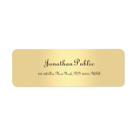 Manuscript Gold Modern Minimalistische Sjabloon me Etiket (Voorkant)