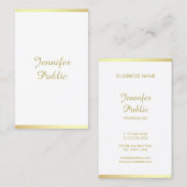 Manuscript Golden Calligraphy Creative  Modern Visitekaartje (Voorkant / Achterkant)