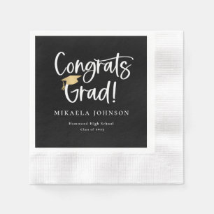 Manuscript Graduation Party Napkins Servet