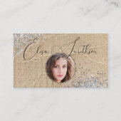 Manuscript Grunge Glam Social Media QR Code Voeg F Visitekaartje (Voorkant)