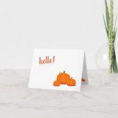 Manuscript 'hallo'! Herfst pomkin Note-kaarten Bedankkaart (Voorkant)
