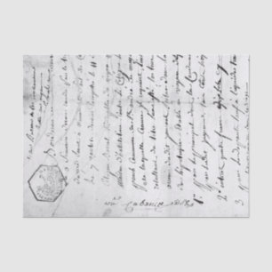 Manuscript Handschrift Tissuepapier