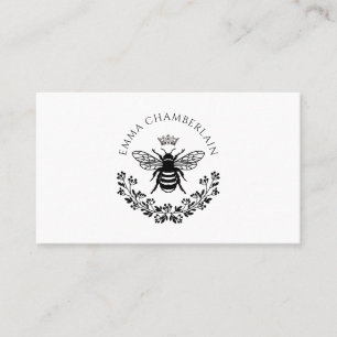 Manuscript Handtekening Gepersonaliseerde Bee Flor Contactkaartje