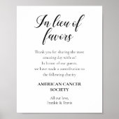 Manuscript in Lieu of Favors Charity Donation Wedd Poster (Voorkant)
