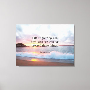 Manuscript, Isaiah 40:26 Canvas Afdruk