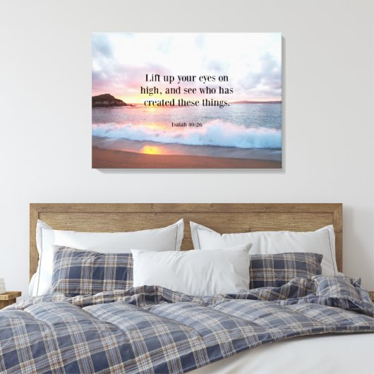 Manuscript, Isaiah 40:26 Canvas Afdruk (Insitu (Slaapkamer))
