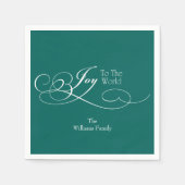 Manuscript Joy to the World Holiday Servet (Voorkant)