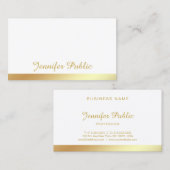 Manuscript kalligrafie Handgeschreven Gold Elegant Visitekaartje (Voorkant / Achterkant)