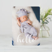 Manuscript Lettering Baby geboorteaankondigingen Aankondiging (Staand voorkant)