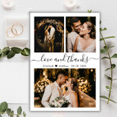 Manuscript Love and Bedankt Wedding 3 Photo Collag