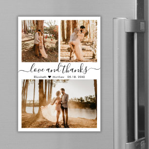 Manuscript Love and Bedankt Wedding 3 Photo Collag