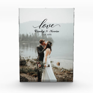 Manuscript Love Personalized Wedding Bride Groom Fotoblokken