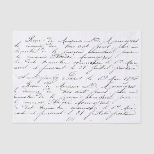 Manuscript Love. Tissuepapier (Voorkant)