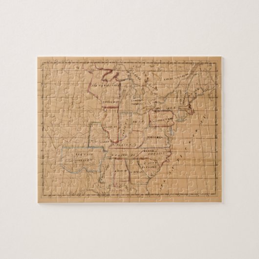  Manuscript Map van de Verenigde Staten (1820) Legpuzzel (Horizontaal)