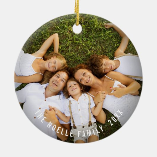 Manuscript Mistletoes van Chalkboard Merry Kerstfo Keramisch Ornament (Achterkant)