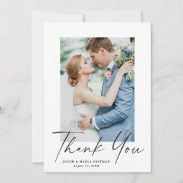 Manuscript Modern Wedding Bedankkaart