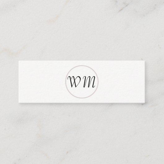 Manuscript Monogram / bedrijf Mini Visitekaartje (Voorkant)