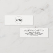 Manuscript Monogram / bedrijf Mini Visitekaartje (Voorkant / Achterkant)