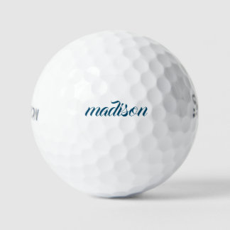 Manuscript Navy Blue Name Golfballen